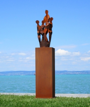 Family on column artwork